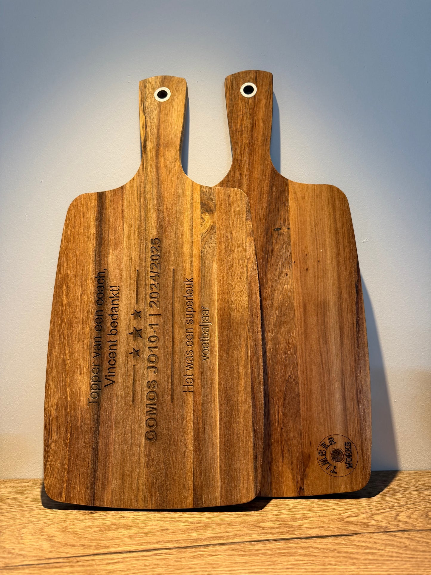 Gepersonaliseerde Borrelplank Bruin Acacia Hout 42cm