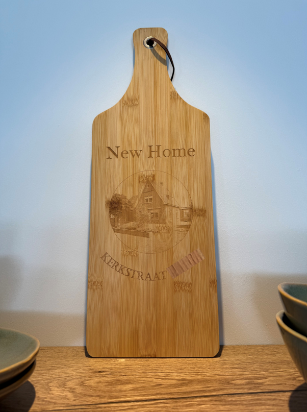 Gepersonaliseerde Borrelplank Bamboe Hout 44 cm