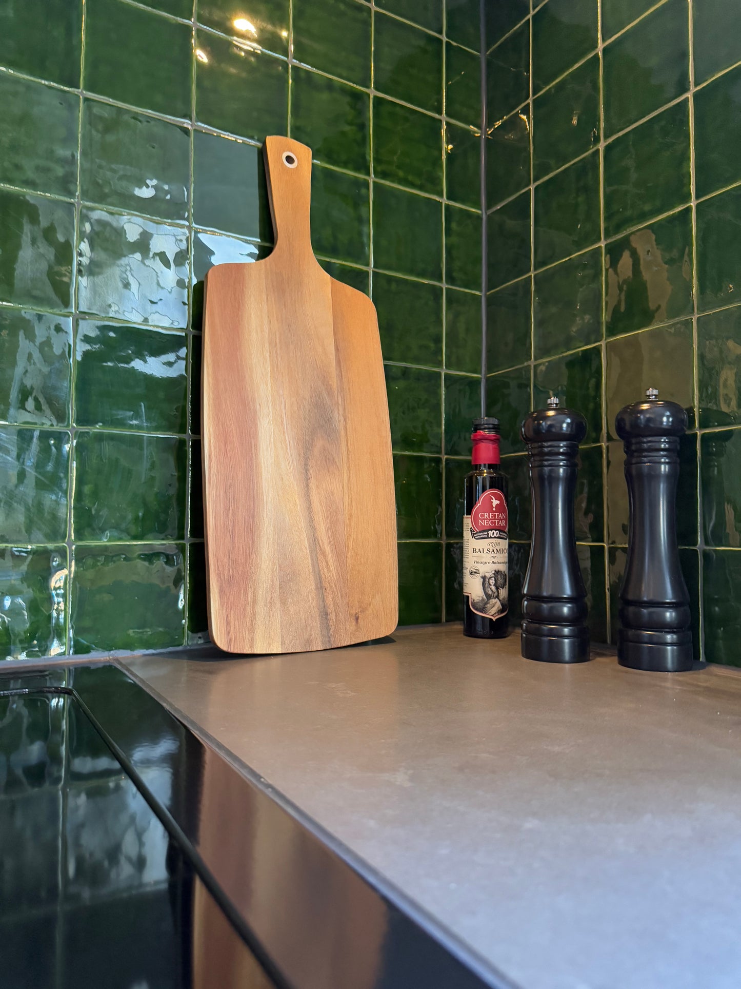 Gepersonaliseerde Borrelplank Bruin Acacia Hout 52 cm