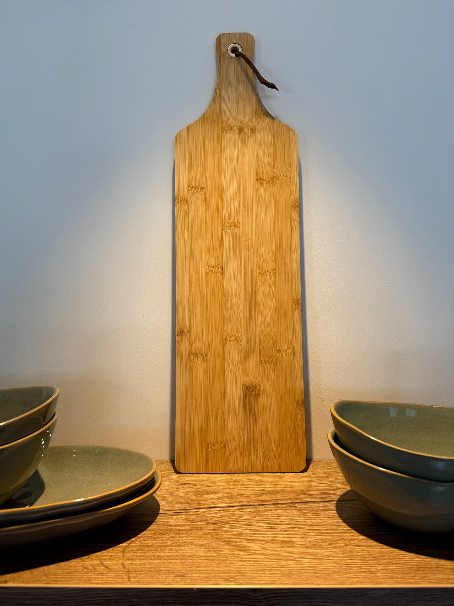 Gepersonaliseerde Borrelplank Bamboe Hout Lang 57 cm