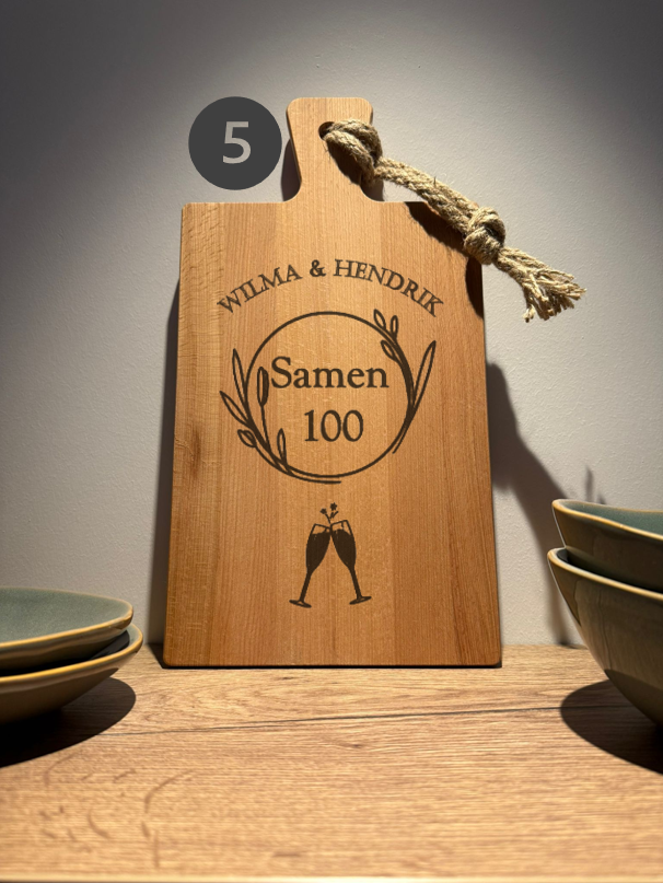 Gepersonaliseerde Serveerplank Beukenhout Rechthoek 38 x 20 x 1,5 cm