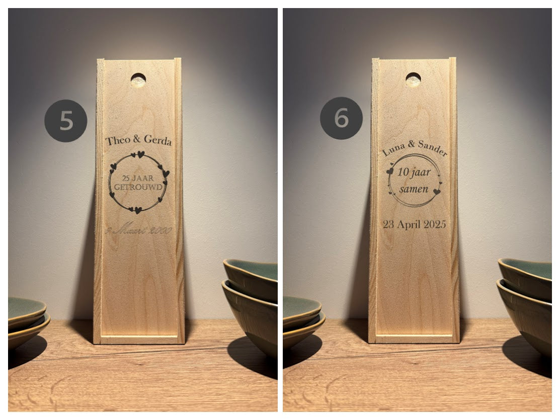 Gepersonaliseerde Houten Wijnkist