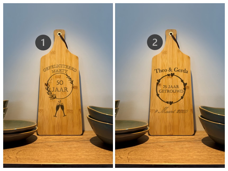 Gepersonaliseerde Borrelplank Bamboe Hout 44 cm