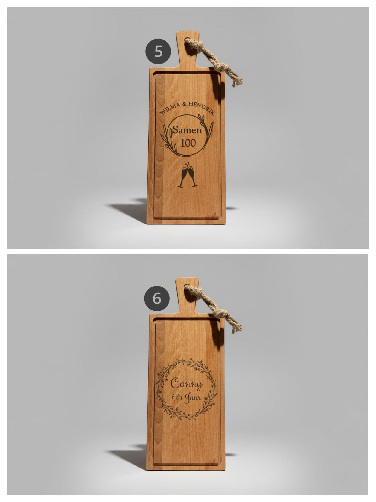 Gepersonaliseerde Steakplank Beukenhout Lang 49 x 20 x 2 cm - Timber-Works