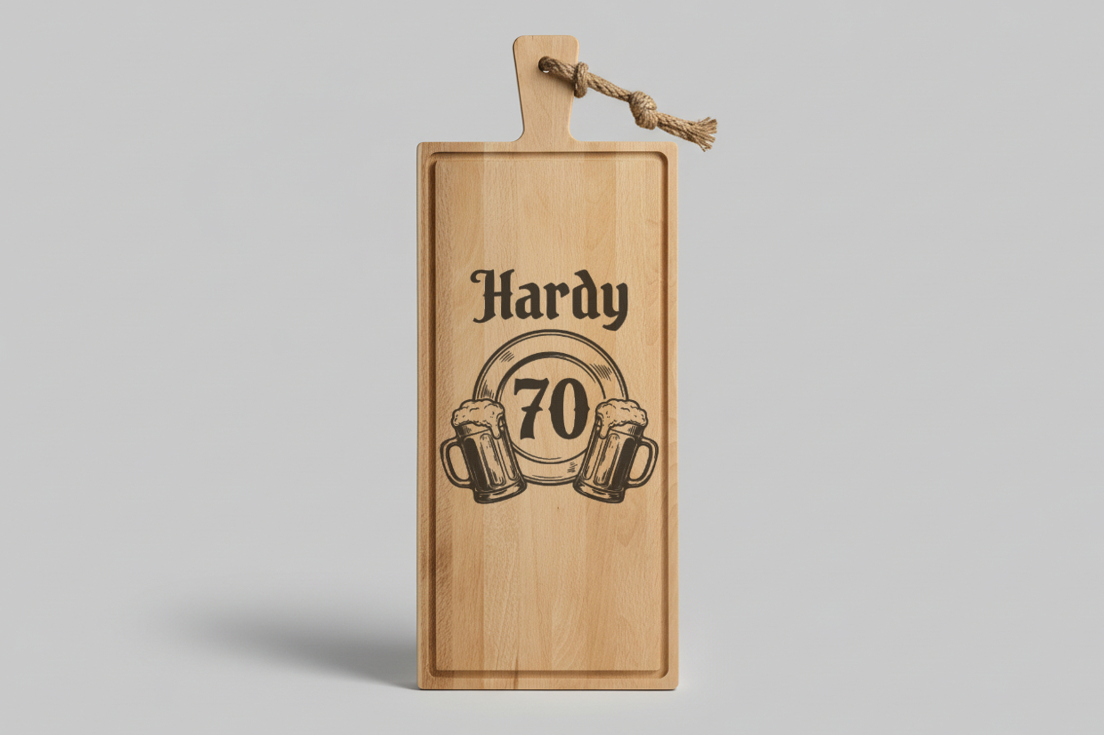 Gepersonaliseerde Steakplank Beukenhout Extra Groot 59 x 24 x 2 cm - Timber-Works